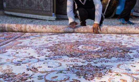 روش اصولی لول کردن قالی در قالیشویی صفائیه قم